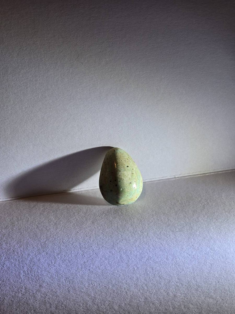 gumdrop chrysocolla in quartz mojave — front