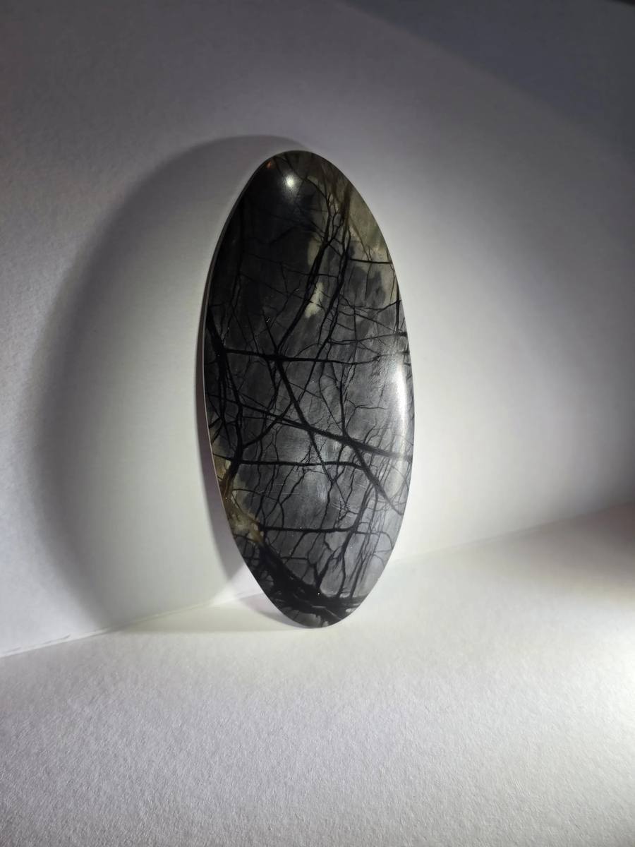 oval picasso jasper collector cab — back